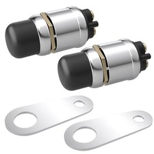 2 PCS Push Button Starter Switch 12V 50A, Waterproof Momentary Start black-2