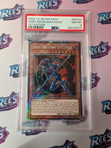 2024 YU-GI-OH! RA03-QUARTER CENTURY BONANZA #EN134 DARK MAGICIAN OF CHAOS PSA 8