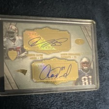 2012 Topps Supreme Vernon Davis Aaron Hernandez Dual Autograph /25