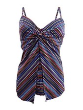 Miraclesuit Women's Shimmer Links Love Knot Underwire Tankini Top 8, Multi