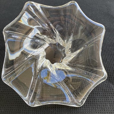 Baccarat France Crystal Freeform Sculpture Trinket Candy Nut Dish * XLNT!
