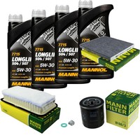 Mann Inspektionspaket 4L Mannol Longlife 5W-30 FüR Toyota Corolla Verso 1.8