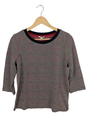Esprit Pullover Damen Kariert Mehrfarbig 3/4 Arm Gr. 42 XL