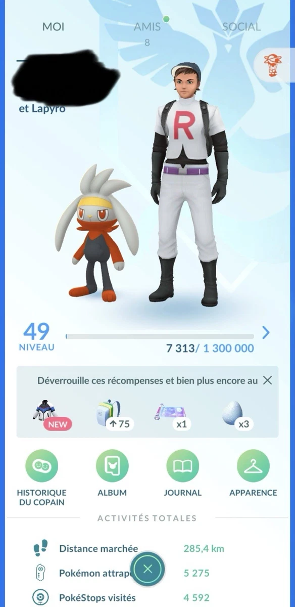 Compte Pokémon Go - Niveau élevé, Pokémon Rares ? (Compte à Vérifier)