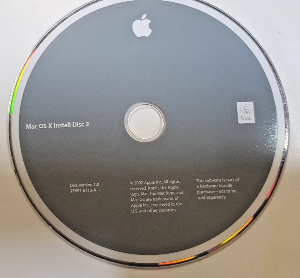 APPLE MACBOOK 13 A1181 DVD DISK OS X 10.4.10 2Z691-6089-A TIGER  INSTALL SET - Image 3 of 3