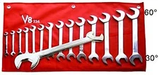 V8 Tools Inc 214 14 Piece Sae Angle Head Combo Wrench Set