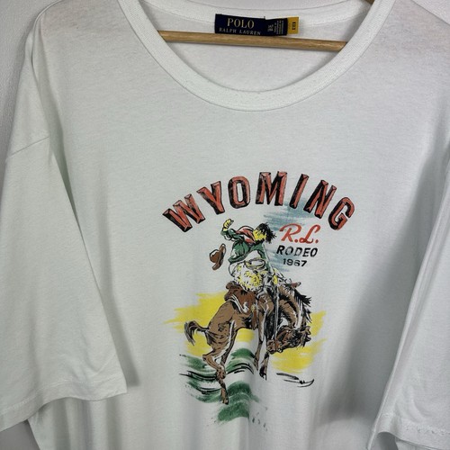 Polo Ralph Lauren T-Shirt, Wyoming Rodeo, Sportsman Country, Mens 3XL Tall XXXL - Picture 2 of 8