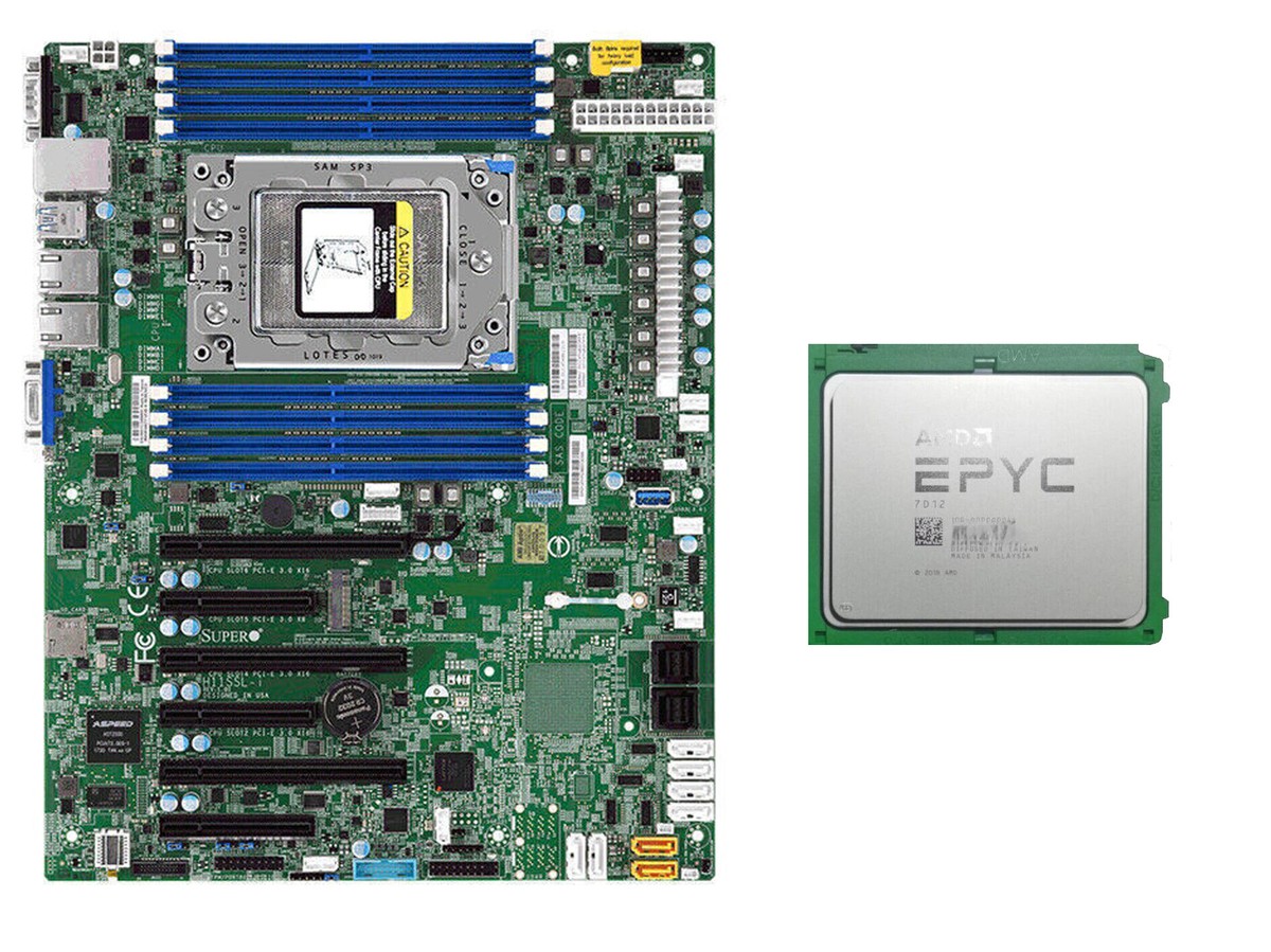 Supermicro H11SSL-i + AMD EPYC 7D12+Samsung 2666Mhz 8GB~32GB×2~4