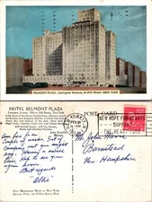 Belmont Plaza Hotel Lexington Avenue New York NY Postcard