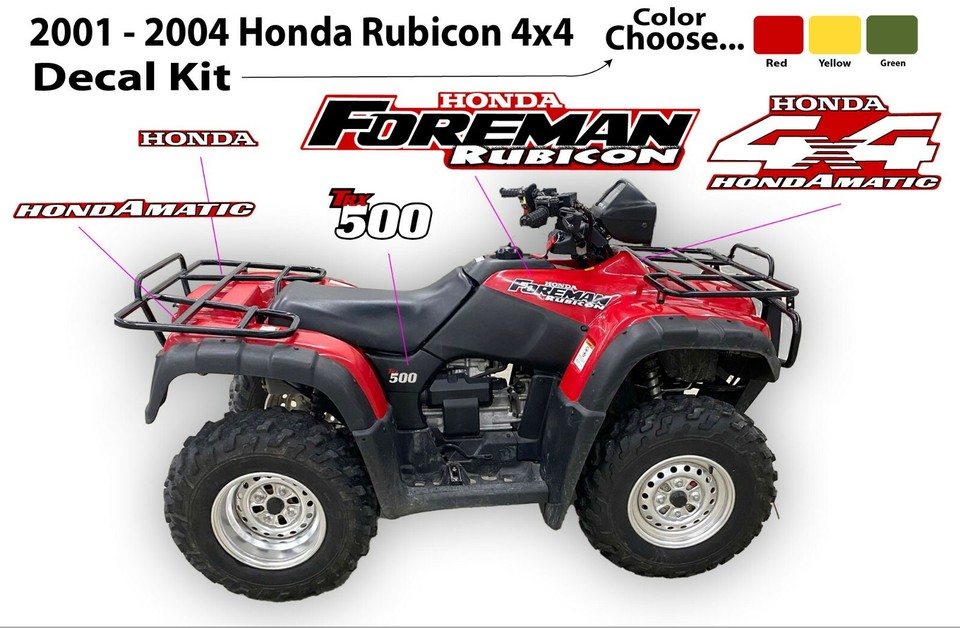 Honda Foreman Rubicon Decal Kit Sticker Graphics Emblem 2001 2002 2003 ...
