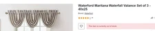 Waterford Maritana Valance - (set includes 3 pieces)