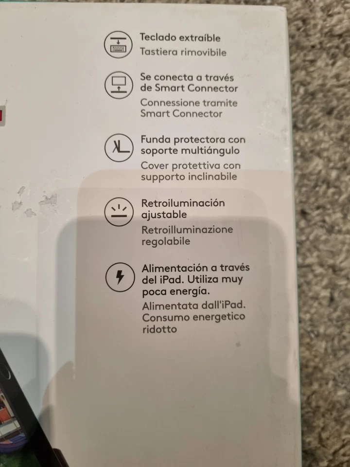 Logitech Slim Combo Ipad Air 3rd Gen Ipad Pro 10.5 Inch Italian 920-008445 - Image 2 of 4