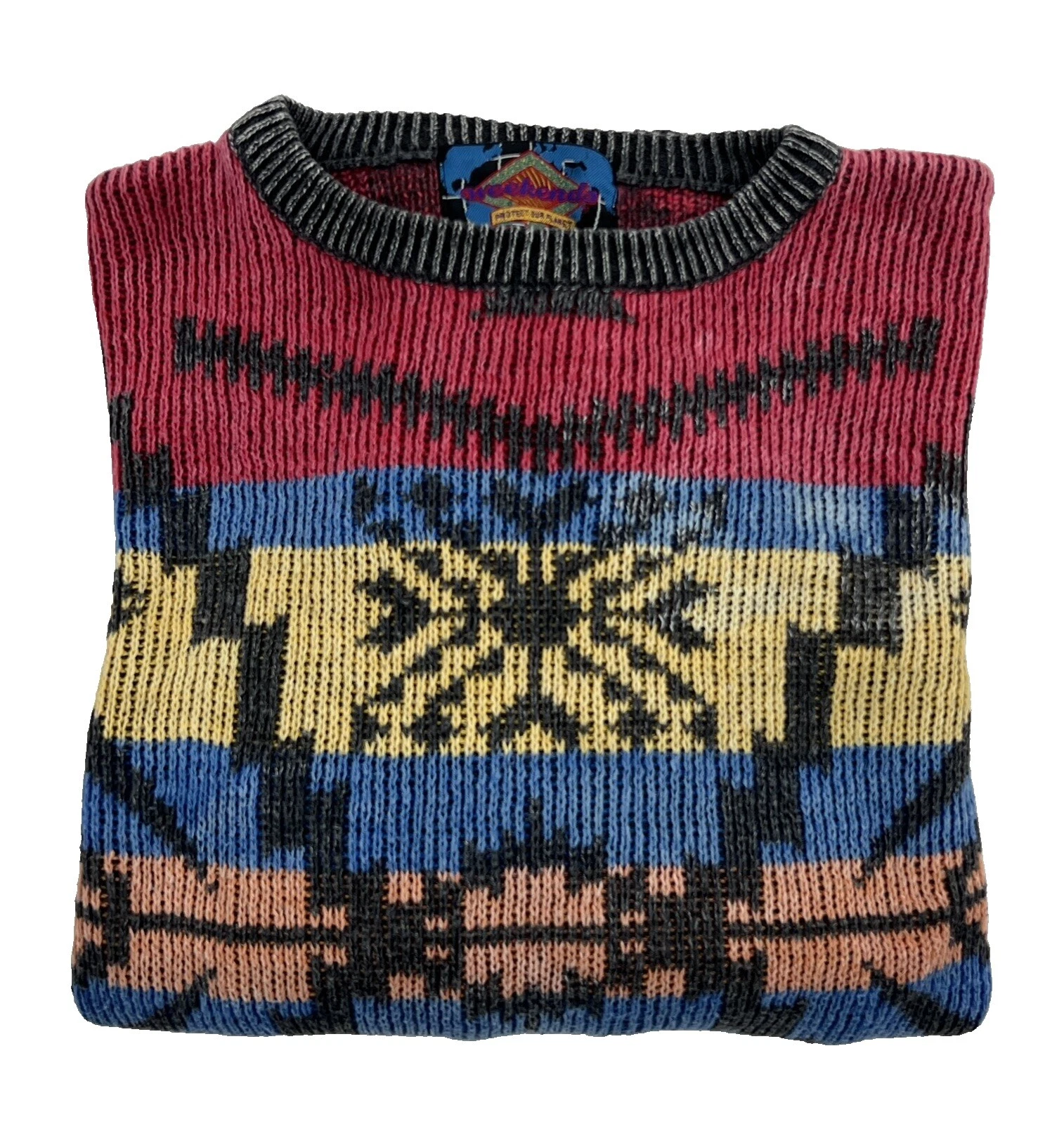 Cotton Blend 1990s Vintage Sweaters for Men