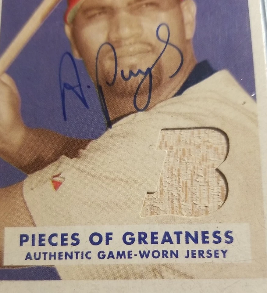 ALBERT PUJOLS CERTIFICADO AUTOMÁTICO #1/1 2006 BOWMAN HERANÇA PEÇAS DE GRANDEZA *LEIA* - Imagem 4 de 4