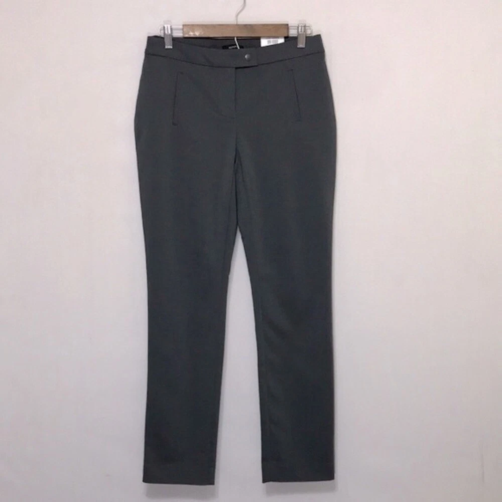 NWT Alfani Tummy Control Women s Grey Dress Pants Size 4