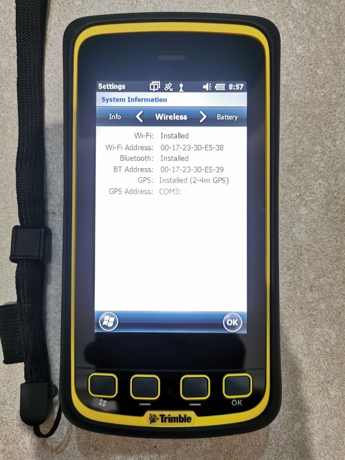 Trimble Juno T41/5 GPS GNSS data collector SurveyPro 6.7 SurvCE6.01