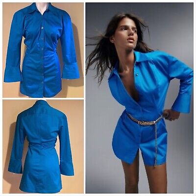 NWT ZARA SS21 BLUE COTTON SHIRT DRESS 8908/814 | eBay NWT ZARA SS21 BLUE COTTON SHIRT DRESS 8908/814 | eBay