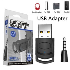 Wireless Audio Adapter Receiver for PS5 PS4 PC Bluetooth-compatible Transmitter