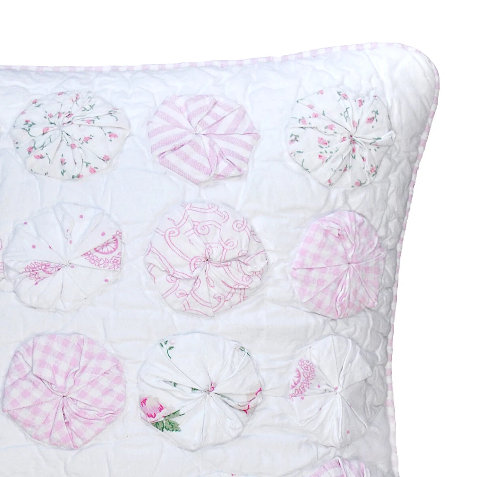 Rosa Pom Pom Circles 20" x 26" Almohada Estándar Falsa Foto 2 de 2