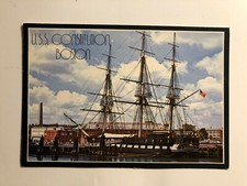 Vintage "U.S.S.CONSTITUTION-Boston,Mass." Postcard Made in USA