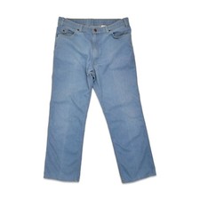 Vintage Levis Mens Size 38x30 Action Jeans Brown Tab Made in USA Blue Light Wash