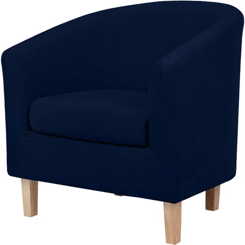 Stretch Velvet Tub Chair Covers Armchair Slipcovers Single Sofa Split Seat Cover - Picture 14 of 33