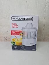 Black + Decker 34oz Citrus Juicer 2 Citrus Cones Adjustable Pulp Control BNIB