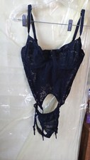 Vintage Corset And Panties USA Made Womens L/XL Lace Set Lingerie New W Tags