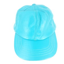 Vtg Real Leather Hat Teal Turqoise United Hatters Cap & Millinery Made in USA