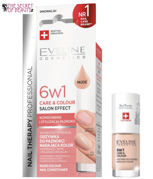 Eveline Nail Therapy Professional 6in1 Care & Colour Salon Effect -Nude