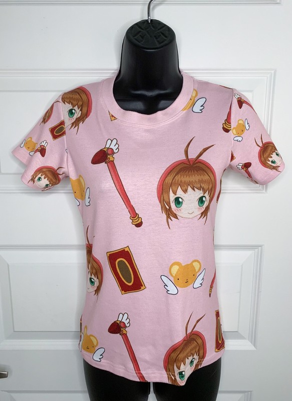 Cardcaptor Sakura Kinomoto Cardcaptors Kero Pink Anime Girl Kawaii T-shirt