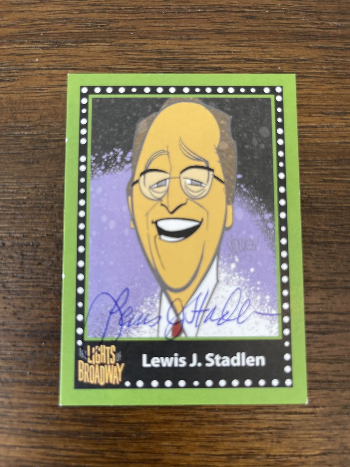 Lights of Broadway Lewis J Stadlen SIGNED Autumn 2016 Trading Card
