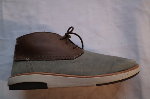 Two Tone Gray & Brown Leather OLUKAI Kalia Puki Laced Chukka  Boots 10