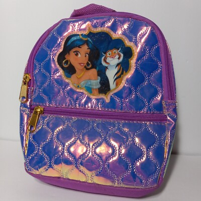 Disney Aladdin Purple Kids Backpack Jasmin And Raja Shimmery Genuine