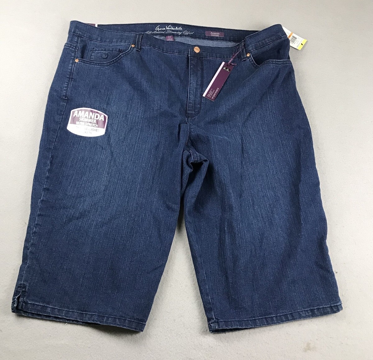 Gloria Vanderbilt Shorts Womens 24W Blue All Around Slimming