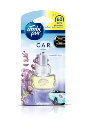 Ambi Pur Voiture Rafraîchisseur Lavande Recharge 7.5ml Chaque Dure Jusqu 60 Days