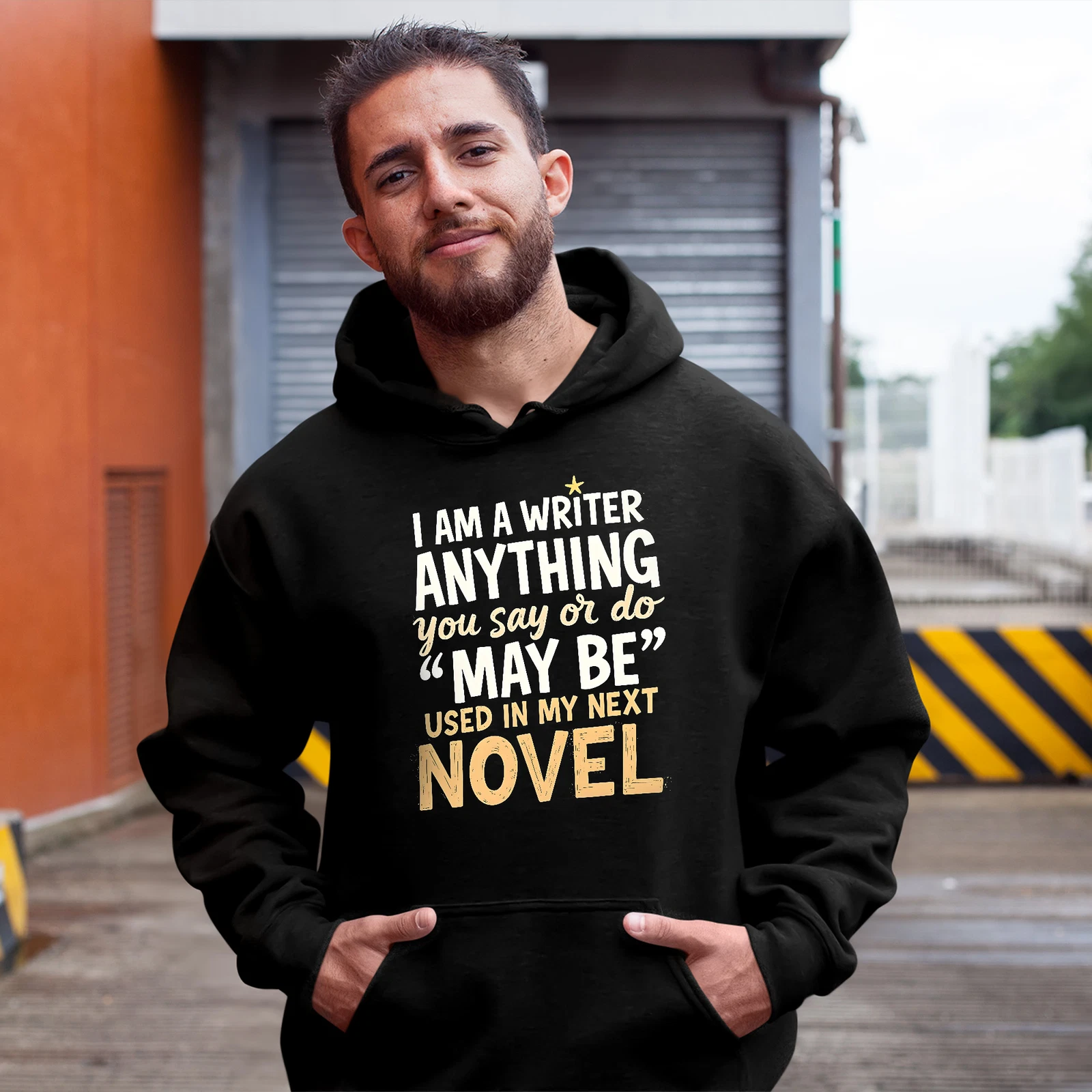 VETEMENTS Felpa con cappuccio divertente scrittore tutto ciò che dici o fai può essere usata nel mio prossimo romanzo regalo...