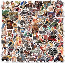 100Pcs Sexy Women Cool Vinyl Decal Graffiti Stickers Bomb Skate Laptop Guitar UK