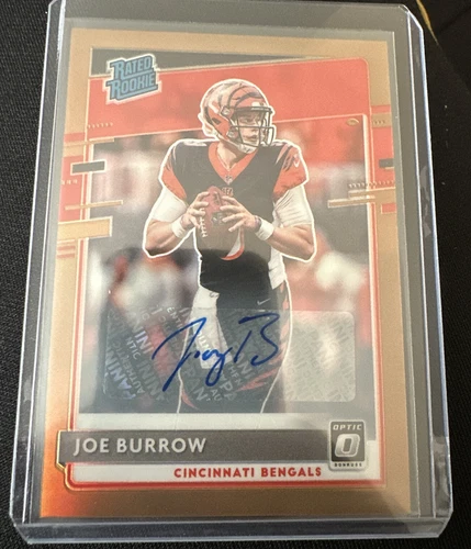 Joe Burrow Donruss Optic Rated Rookie Bronze #151 AUTO