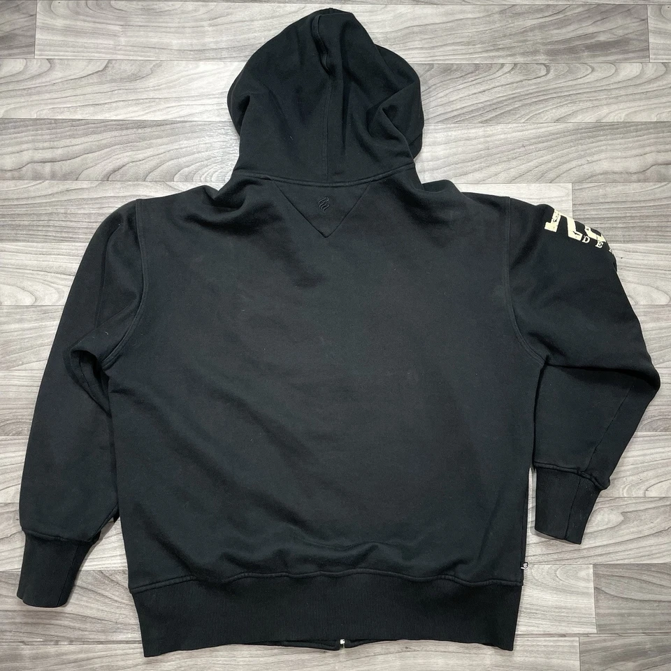Sudadera con Capucha Vintage Rocawear Cremallera Completa Para Hombre L Negra Suelta Logo Hip Hop Grunge Foto 2 de 4