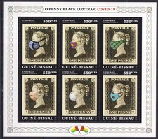 YX0995 2020 GUINEA-BISSAU PENNY BLACK AGAINST COVID-19 CORONAVIRUS #11312-7 MNH