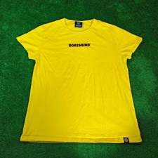 T-shirt BVB Dortmund homme grand haut de sport de football jaune décontracté