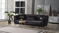 Edles Dreisitzer Sofa Modernen 3 Sitzer Stilvolle Sofa 228Cm Braun MöBel