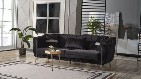 Edles Dreisitzer Sofa Modernen 3 Sitzer Stilvolle Sofa 228Cm Braun MöBel-image