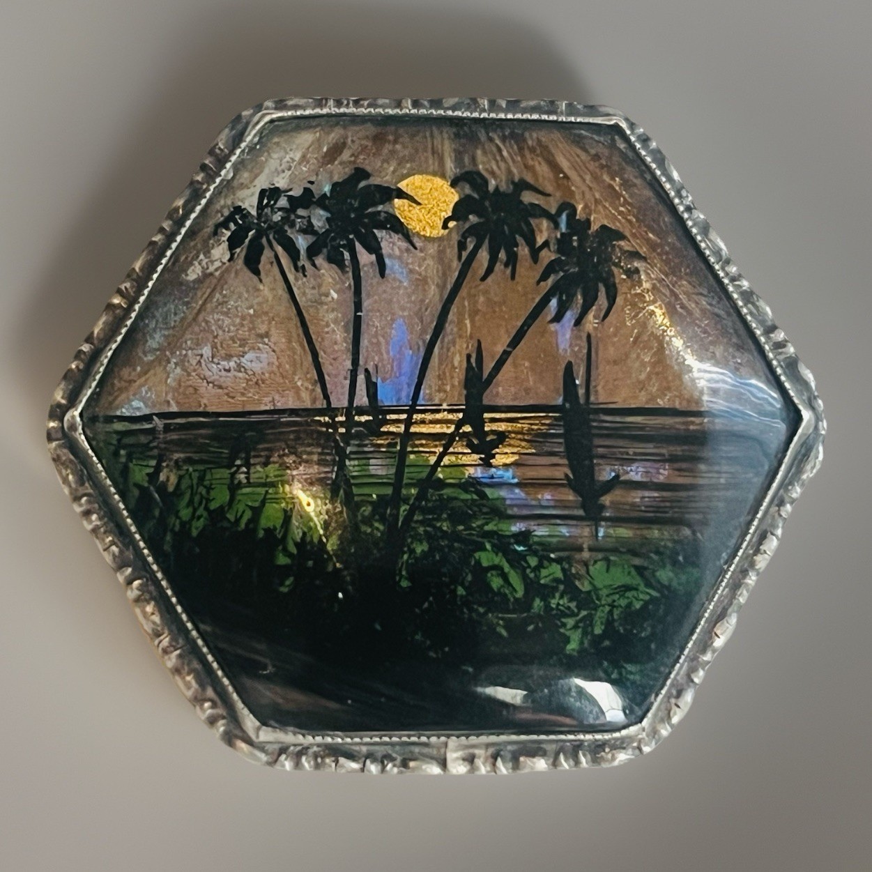 Solid Silver 920 Butterfly Wing Brooch Antique 19… - image 1