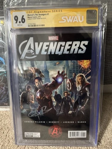 Marvel The Avengers #1 CGC SS 9.6 Signed Jeremy Renner MCU Variant Hawkeye