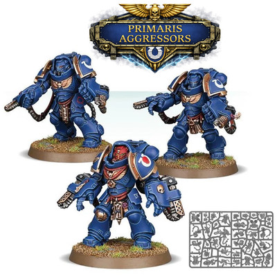 Warhammer 40k Space Marines Primaris Aggressors x 3 Easy Build - No Bases