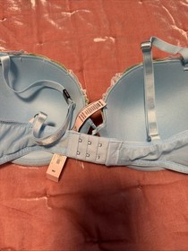 NWT Victoria&rsquo;s Secret Dream Angels Blue Lemon Embroidery Lined Demi Bra Size 36D