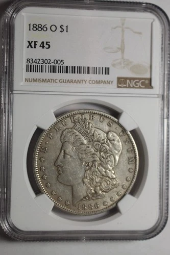 1886 O Morgan Silver Dollar XF 45 NGC #005