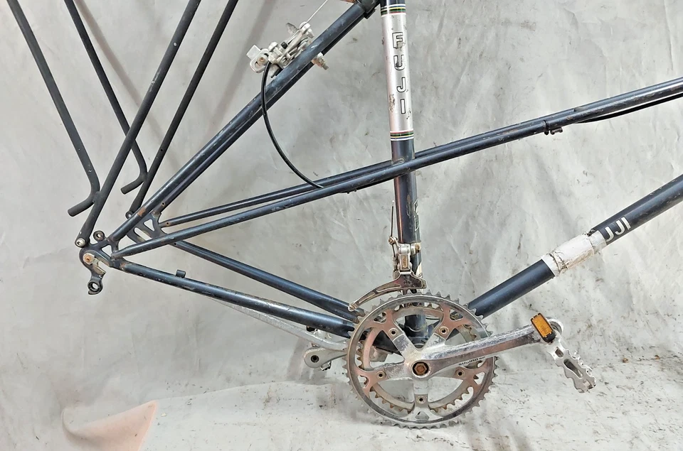 Juego de cuadro de bicicleta de carretera Fuji Valite Mixte 1974 50 cm pequeño acero cromado remitente de EE. UU. Foto 3 de 4